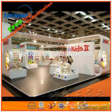 wooden exhibition booth with fair reception desk for trade show stand from shanghai
